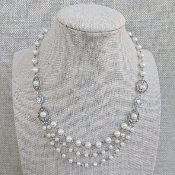 Judith Jack Sterling Silver Pearl Necklace - Picture 2 of 11
